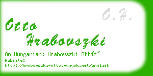 otto hrabovszki business card